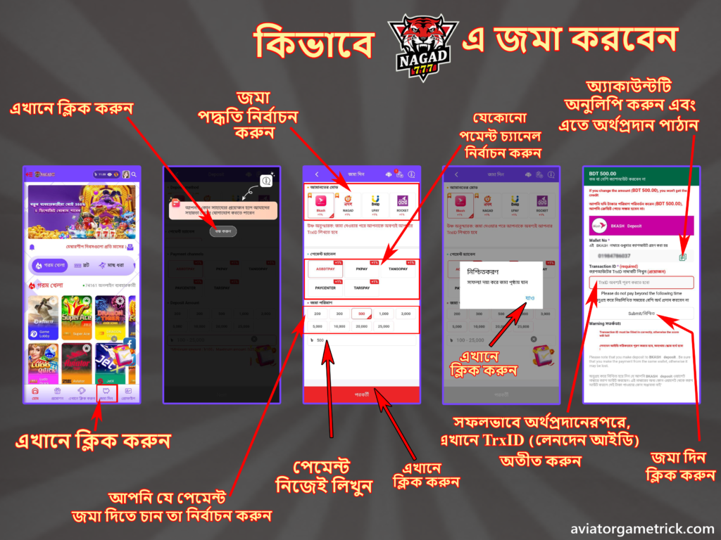 how to deposit in nagad777